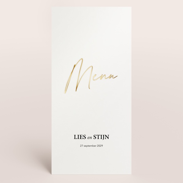 Witte menukaart minimal TA0120-2100001-15-0