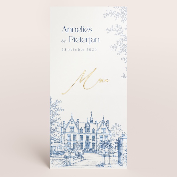 Klassieke menukaart met AI-illustratie TA0120-2600005-15-0