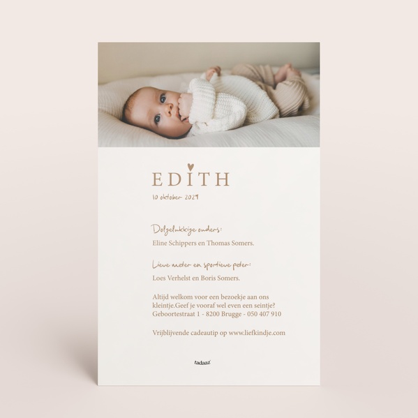 Originele geboortekaart met foto en speels design TA05500-2600123-15-1