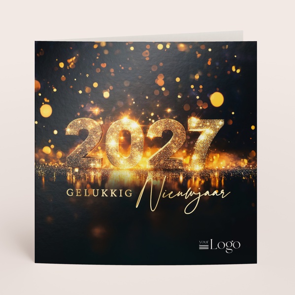 Chique kerstkaart voor bedrijven met jaartal en logo TA1187-2500024-15-0