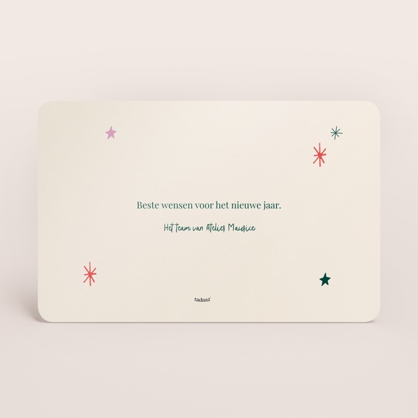 Kleurrijke zakelijke kerstkaart met logo en quote TA1187-2600036-15-1