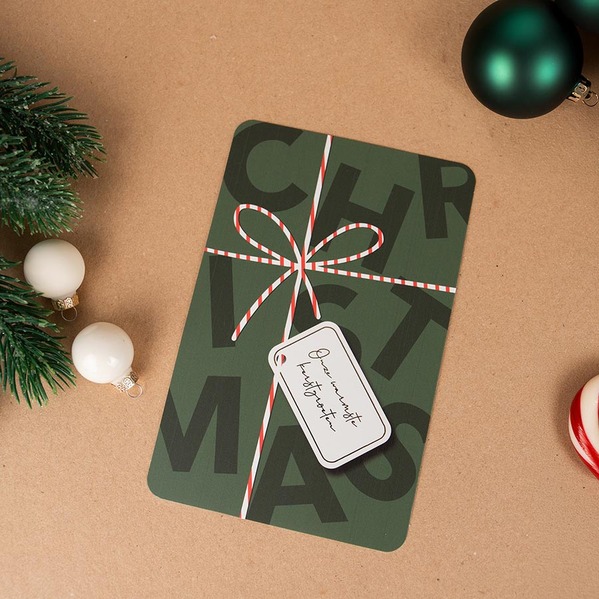 Zakelijke kerstkaart met cadeaudesign goudfolie TA1187-2600040-15-100