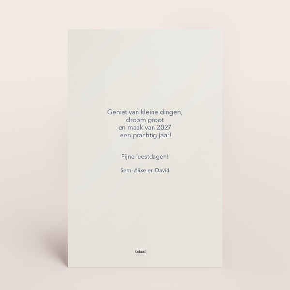Blauwe kerstkaart met postzegeldesign, foto en goudfolie TA1188-2600084-15-1