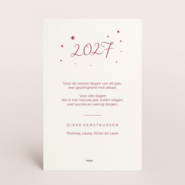 Kerstkaart met persoonlijke AI-illustratie van huis en gezin TA1188-2600108-15-1