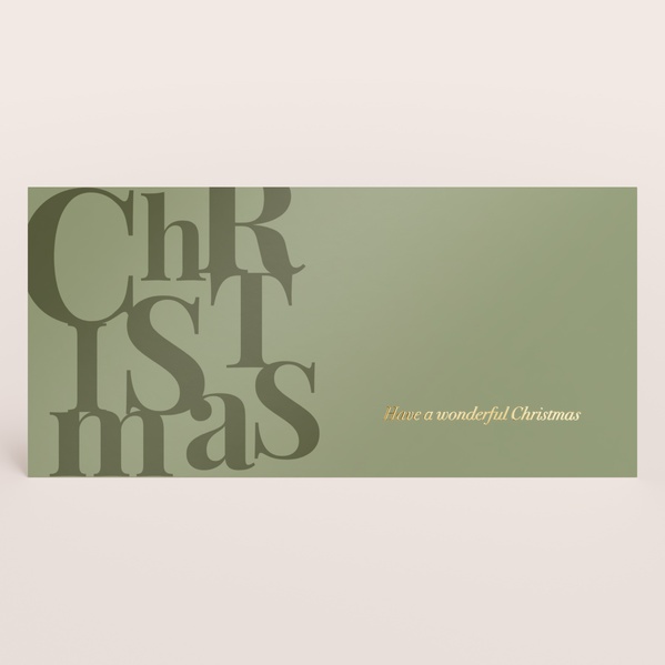 Liggende kerstkaart met stijlvolle typografie TA1188-2600119-15-0