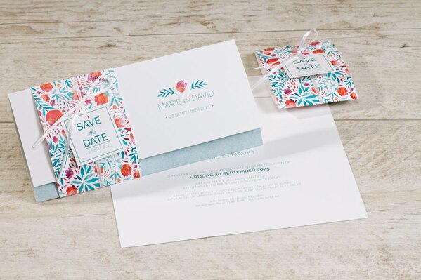 fleurige trouwkaart met bloemmotief TA0110-1800001-15 1