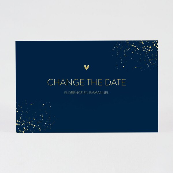 stijlvolle change the date kaart met goudfolie TA0110-2000016-15 1