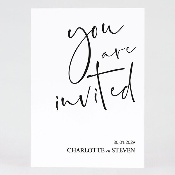 minimalistische trouwkaart you are invited TA0110-2100003-15 1