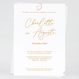 minimalistische trouwkaart met foliedruk op kalk en foto TA0110-2100004-15 2
