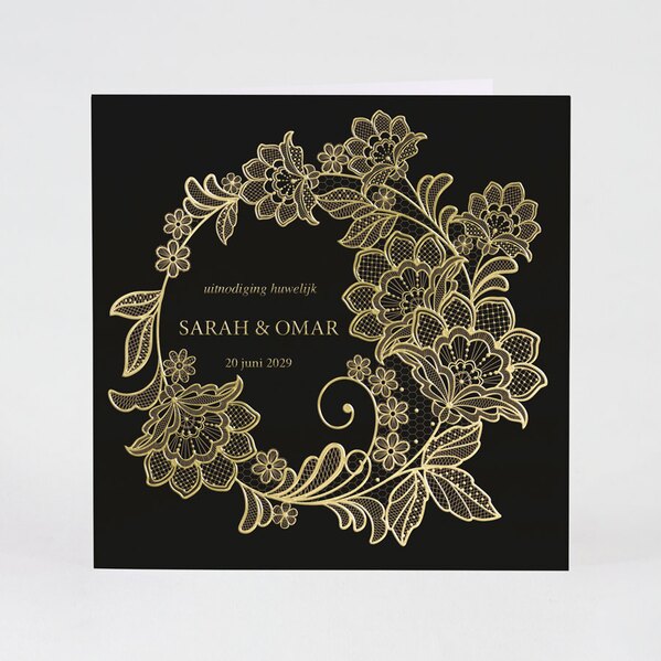 stijlvolle arabische trouwkaart met foliedruk TA0110-2100014-15 1