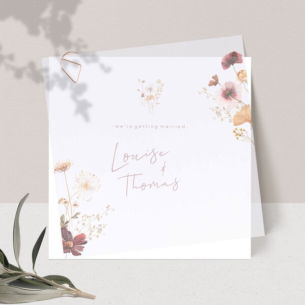 fleurige trouwkaart met bloemen en kalkomslag TA0110-2200031-15 1
