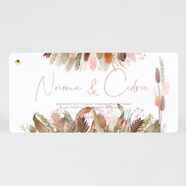 trouwkaart met droogbloemen op kalkpapier TA0110-2200036-15 2