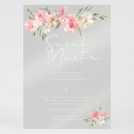 acryl trouwkaart met aquarel bloemen TA0110-2200049-15 2