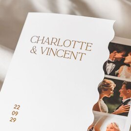 stijlvolle trouwkaart met gegolfde rand en goudfolie TA0110-2200057-15 3