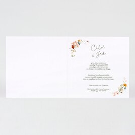 kraftlook trouwkaart met bloemenkrans TA0110-2400020-15 2