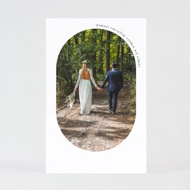 unieke trouwkaart met ovale foto en kalkomslag TA0110-2400032-15 2