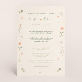 bruiloft uitnodiging met tekening van trouwkoppel TA0110-2600075-15 2