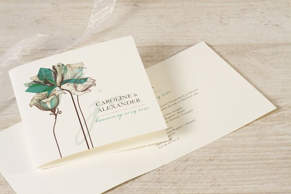 artistieke trouwkaart met bloemen TA01100-1300038-15 1