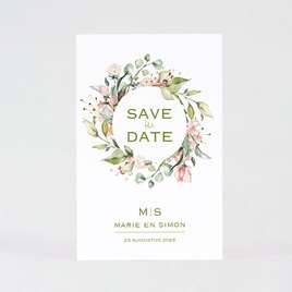 save the date kaart met bloemenkrans TA0111-1800012-15 1