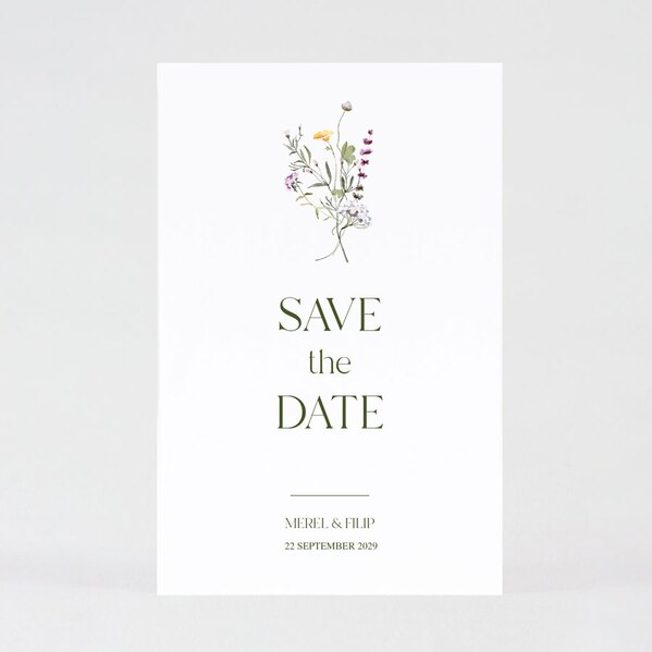 originele save the date kaart met bloemenboeketje TA0111-2200006-15 1