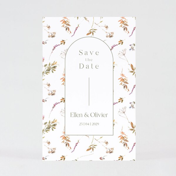 stijlvolle save the date kaart met bloemen TA0111-2200015-15 1