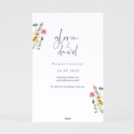 romantische save the date kaart met kleurrijke bloemen TA0111-2300012-15 2