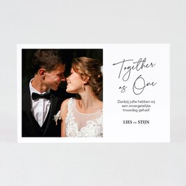 wit bedankkaartje bruiloft met foto TA0117-2100001-15 1