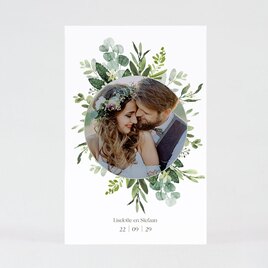 bedankkaart bruiloft met foto en groene bladeren TA0117-2200008-15 1