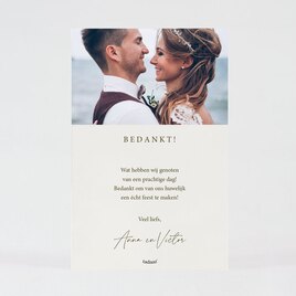 huwelijk bedankkaartje met takje en foto TA0117-2300018-15 2