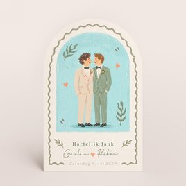 stolpvormige bedankkaart met romantische ai illustratie TA0117-2600024-15 1