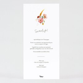 menukaart kraftlook met bloemen TA0120-2200009-15 2