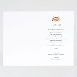 dubbele menukaart met bloemenkrans TA0120-2300008-15 2
