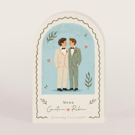 stolpvormige menukaart met gepersonaliseerde illustratie TA0120-2600004-15 1