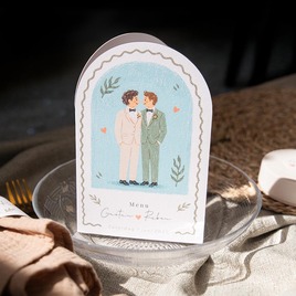 stolpvormige menukaart met gepersonaliseerde illustratie TA0120-2600004-15 3