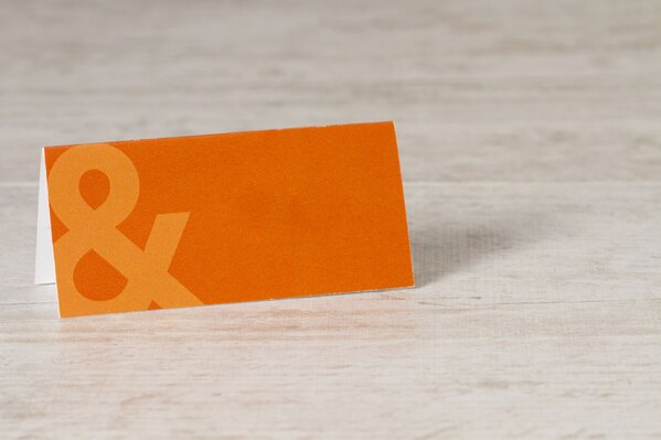 oranje tafelkaartje met teken TA0122-1300007-15 1