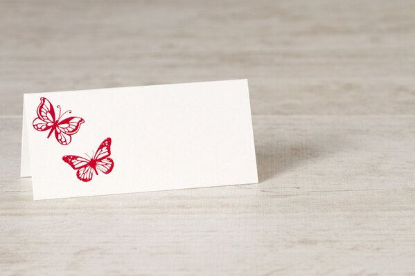 tafelkaartje met rode vlinders TA0122-1300017-15 1