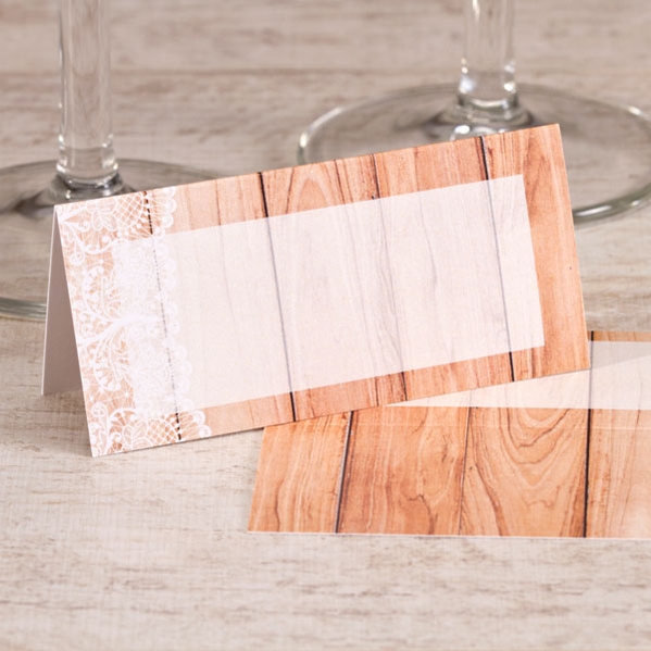 mooi tafelkaartje in houtlook met kantmotief TA0122-1900004-15 1