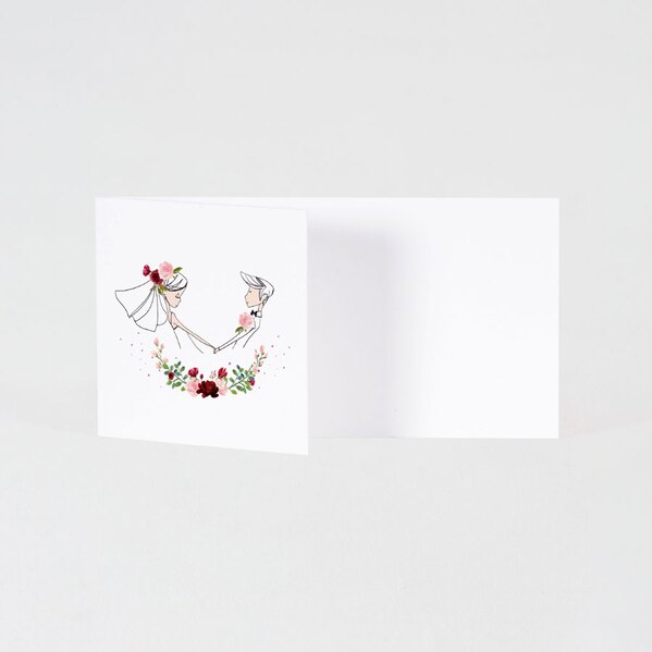 naamkaartje bruidspaar en bloemenkrans TA0122-1900007-15 1