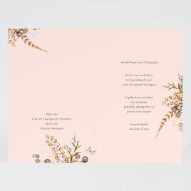 romantische menukaart met bloemenkrans en foto TA0129-2300004-15 2