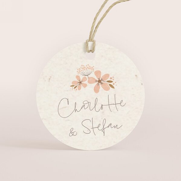 label met vintage bloemetjes op ecolook TA0155-2600008-15 1