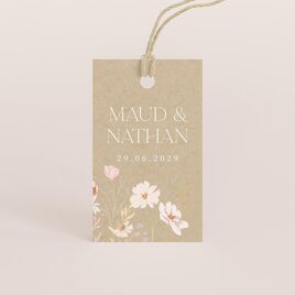 label met eco look en lieve bloemetjes TA0155-2600009-15 1