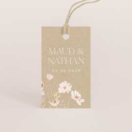 label met eco look en lieve bloemetjes TA0155-2600009-15 1