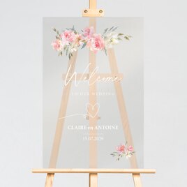 acryl welkomstbord bruiloft met bloemen TA01959-2300002-15 1