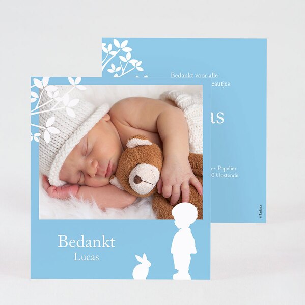 baby bedankkaart jongenssilhouet en foto TA0517-1700011-15 1