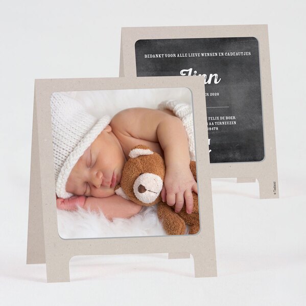baby bedankkaart krijtboord met hobbelpaard TA0517-1700014-15 1