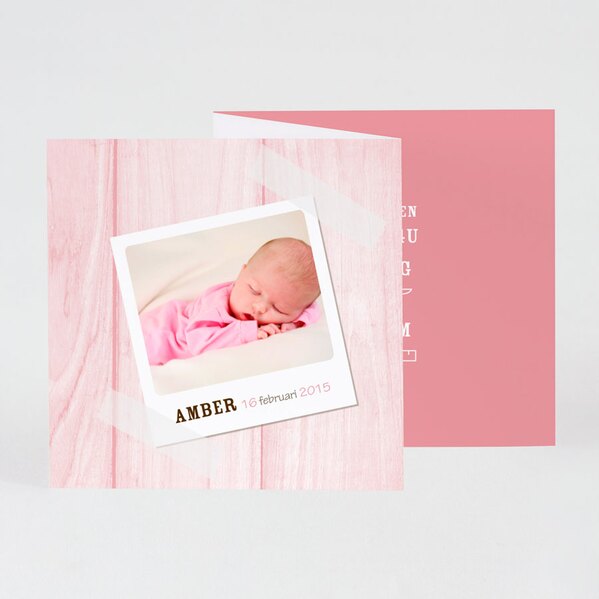 geboortekaartje met foto in sweet pink TA05500-1400008-15 1