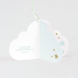 unieke geboortekaart wolk mintgroen TA05500-1600008-15 2