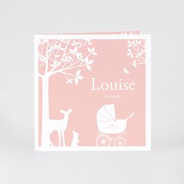 roze geboortekaart bos met silhouet TA05500-1900007-15 1