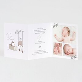 geboortekaartje met illustratie grote zus en fotocollage TA05500-2100030-15 2