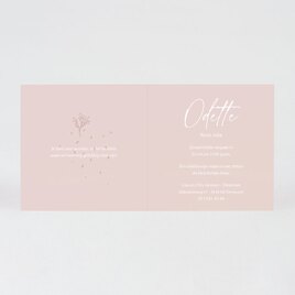 roze geboortekaart met takje TA05500-2200042-15 2